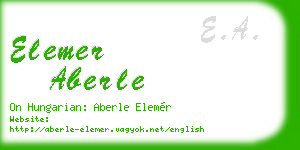 elemer aberle business card